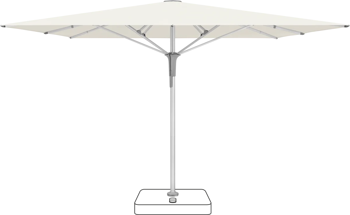 Glatz Sonnenschirm Fortello Pro 350 × 350 cm - Stoffklasse 2 | 4 | 5
