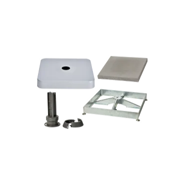 Sockelrahmen M4, 180kg inkl. Platten-Set 12 x Beton & Standfuss M4 graphitgrau