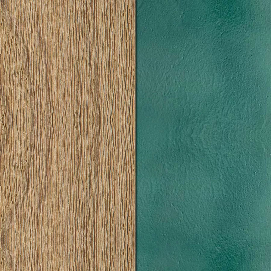 Teak gebeizt | Lavastein Smeraldo emailiert