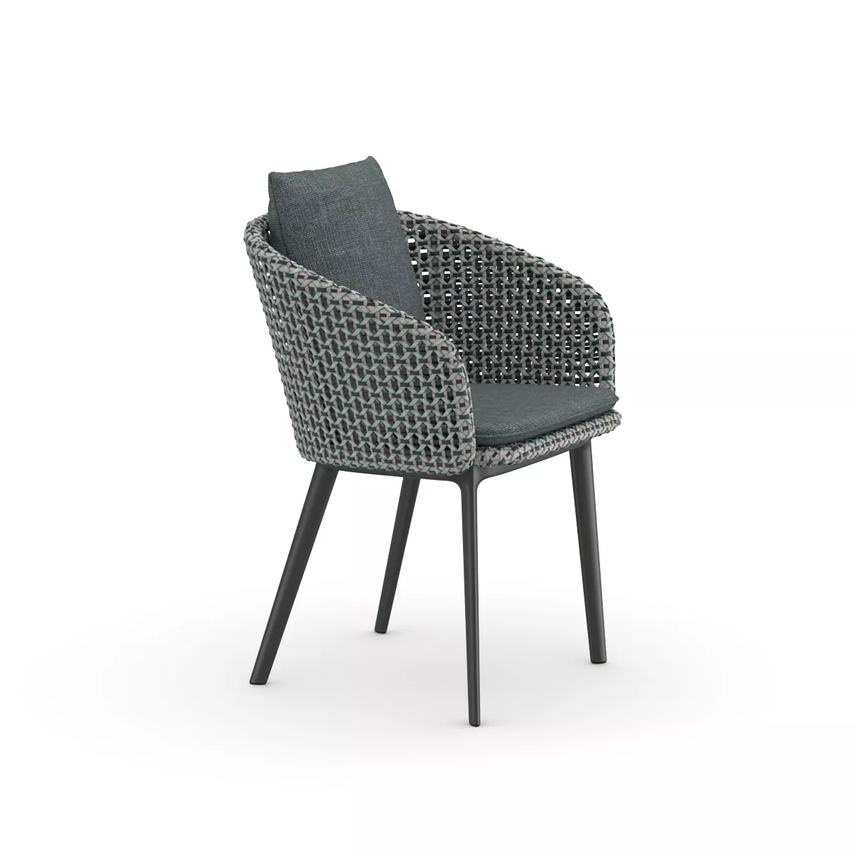 Dedon Mbrace Gartenstuhl Baltic Twist Dark Turquoise ohne Hintergrund