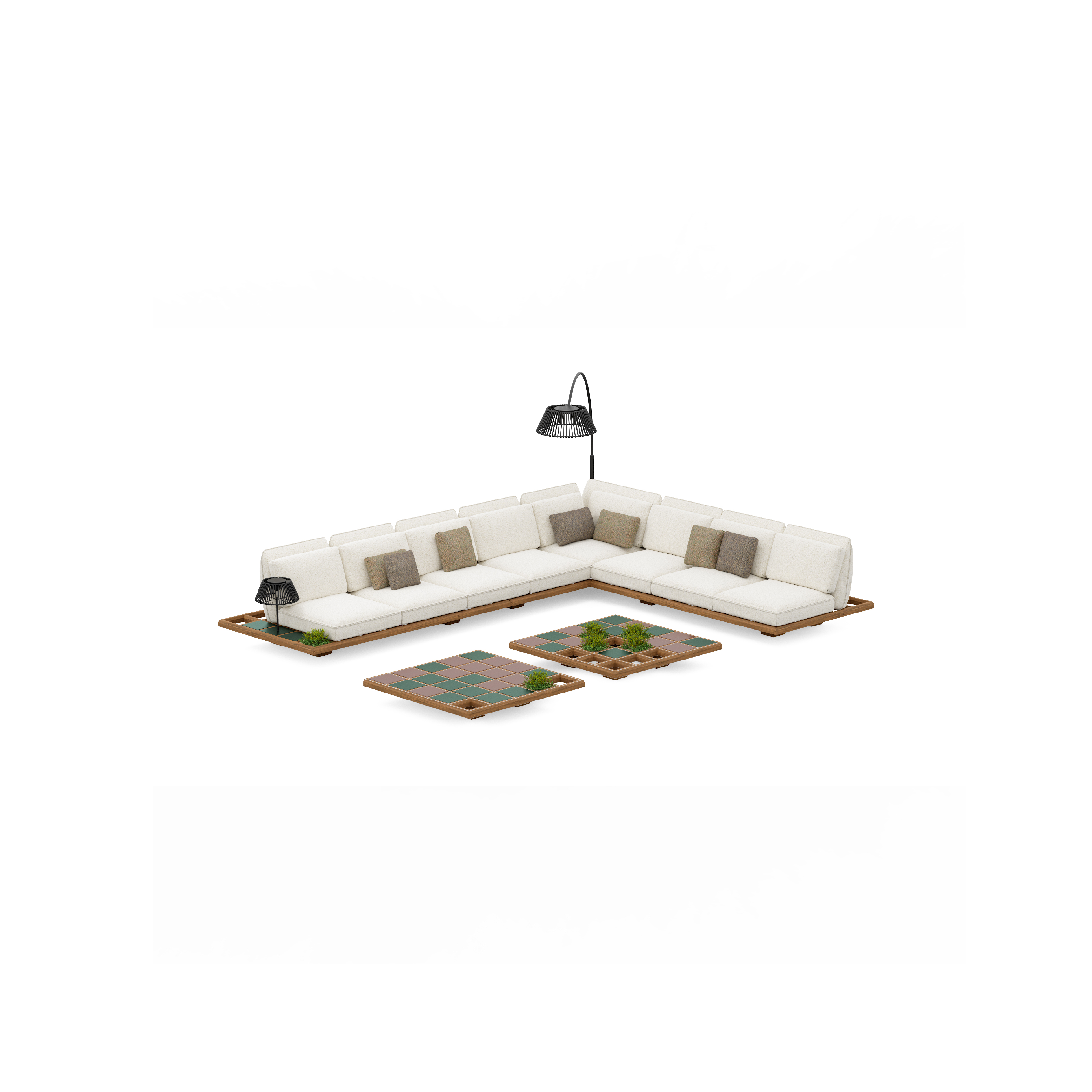 Royal Botania Mozaix Set 02 • Teakholz • inklusive Kissenset
