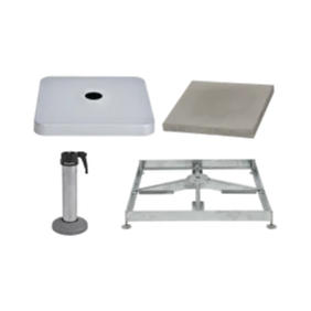 Sockelrahmen M4, 120kg inkl. Platten-Set 8 x Beton & Standrohr M4 feuerverzinkt