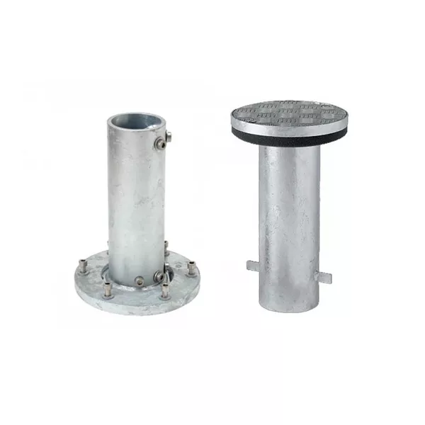 Bodenhülse M16 mit Aufstellscharnier M16 | Profil PzR | Stahl verzinkt