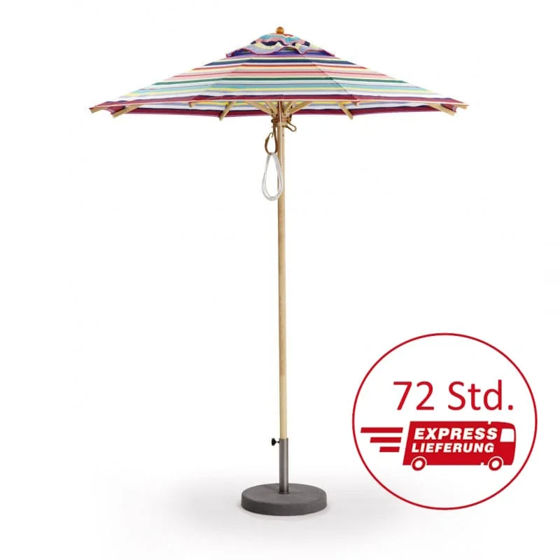 Weishäupl Klassiker Sonnenschirm Acryltuch Multicolor Flaschenzug & Knick Ø 300 cm - Express Lieferung