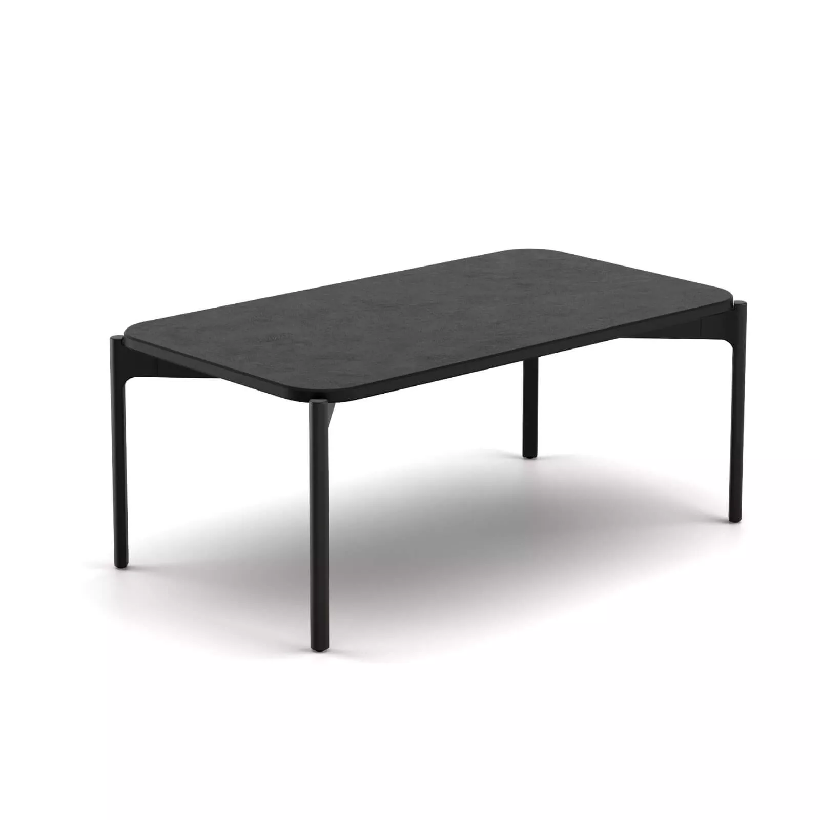 Dedon Izon Kaffeetisch 90 x 50 cm in Schwarz ohne Hintergrund