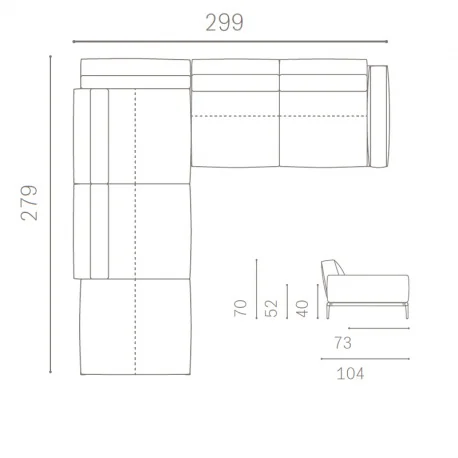 Die Let it Be Kollektion verkörpert ein modulares Einrichtungssystem das grenzenlose Konfigurationsmöglichkeiten bietet Die Möglichkeit Staufächer und Behälter an Anbausofas anzubringen erhöht die Funktionalität während die Struktur und die weichen Daunen