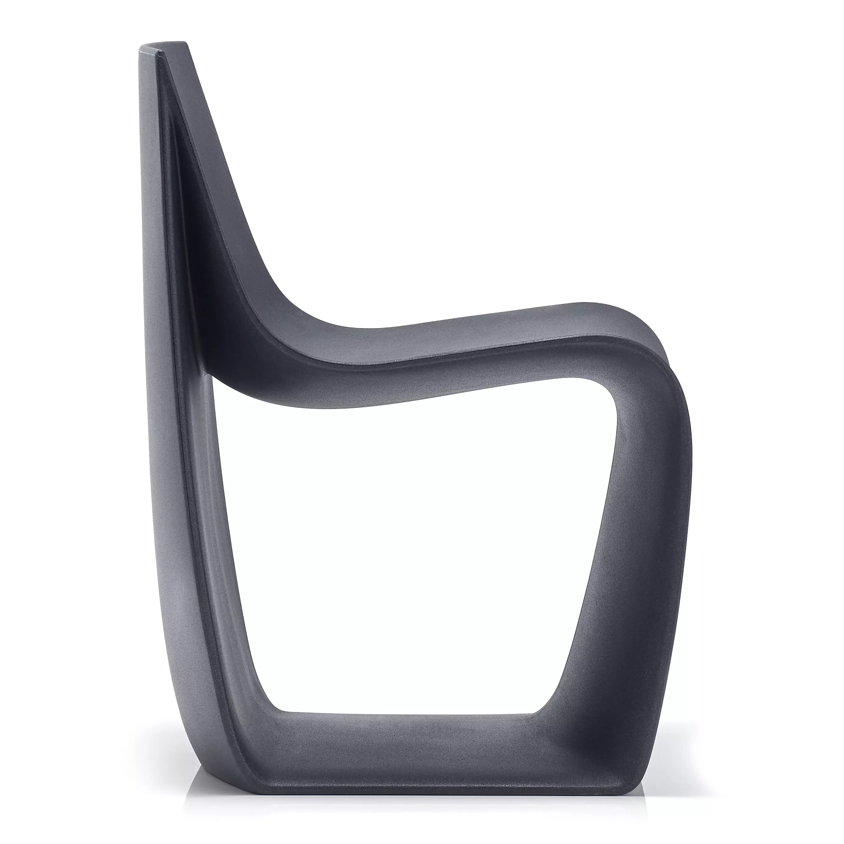 MDF Italia Sign Matt Stuhl in Schwarz Seitenansicht ohne Hintergrund