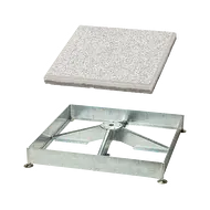 Sockelrahmen M4, 180kg inkl. Platten-Set 8 x Beton & 4 x Granitoptik