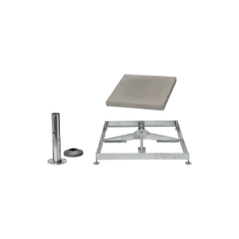 Sockelrahmen M4, 120kg inkl. Standrohr M4, P+ feuerverzinkt & Platten-Set 8 x B