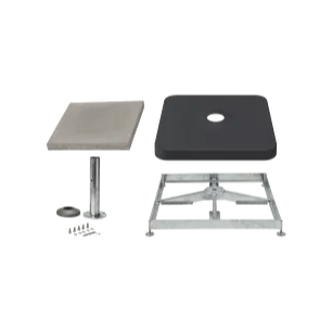 Sockelrahmen M4, 120kg inkl. Standrohr M4, P+ feuerverzinkt & Abdeckung anthraz