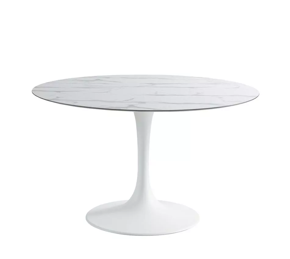 Sifas Korol Gartentisch Ø 120 cm mit Glas Tischplatte