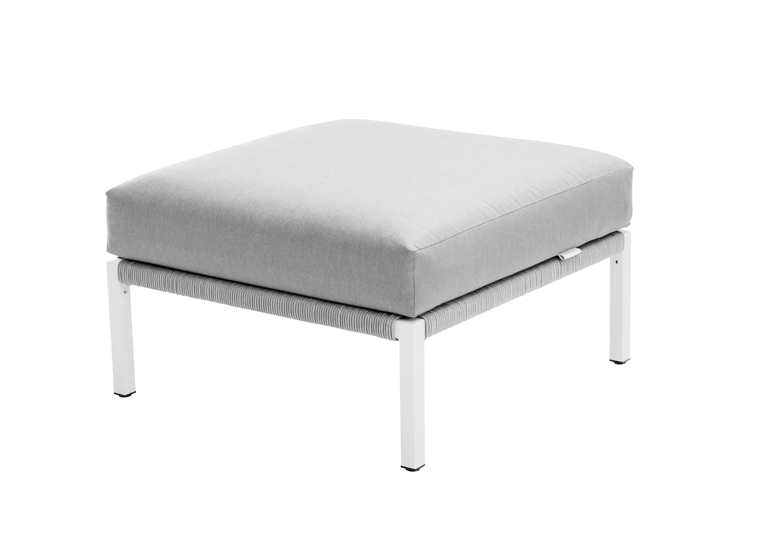 Solpuri Club Hocker in Weiß und Grau ohne Hintergrund