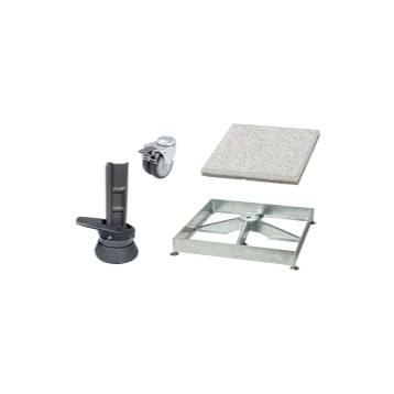 Sockelrahmen M4, 180kg inkl. Platten-Set 8 x Beton & 4 x Granitoptik & Drehfuss