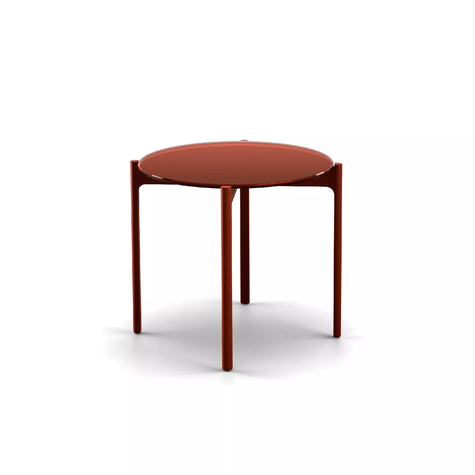 Dedon Izon Beistelltisch in Rot mit einer Höhe von 54 5 cm ohne Hintergrund