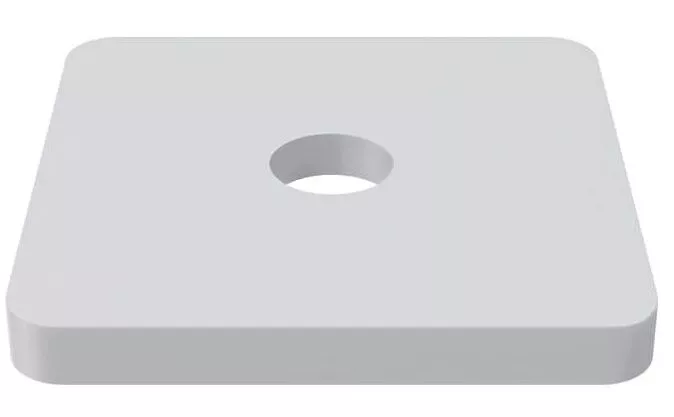 Abdeckung zu Sockel 240kg, Aluminium, pulverbeschichtet hellgrau