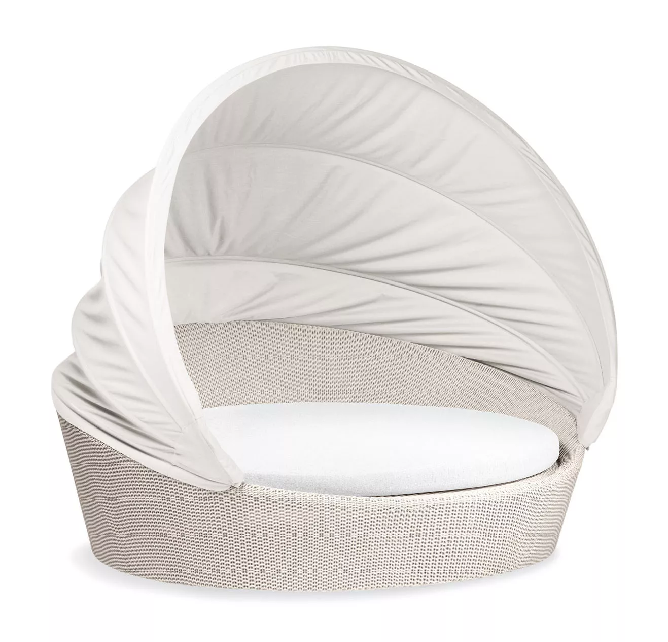 Dedon Orbit XXL Sofainsel in Weiß für den Außenbereich ohne Hintergrund