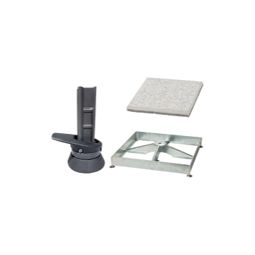 Sockelrahmen M4, 180kg inkl. Platten-Set 8 x Beton & 4 x Granitoptik & Drehfuss