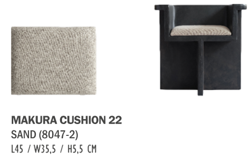 MAKURA 22: L 45 x B 35,5 x H 5,5 cm