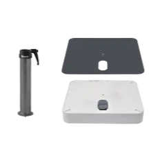 Rollensockel Z, 55kg inkl. Decorplatte grauweiss & Standrohr Z feuerverzinkt