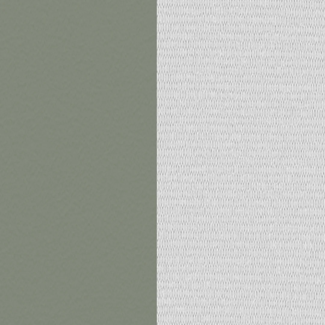 Aluminium beschichtet Sage / Textile Weiß