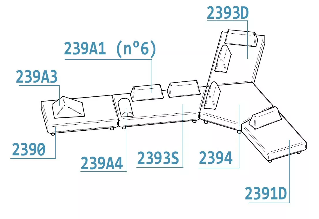 Varaschin Bento Loungesofa • Loungegruppe 630 × 540 cm