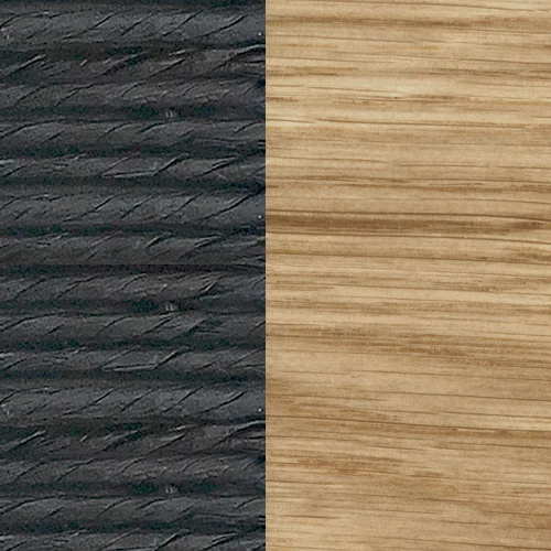 Eiche lackiert + Kordel schwarz