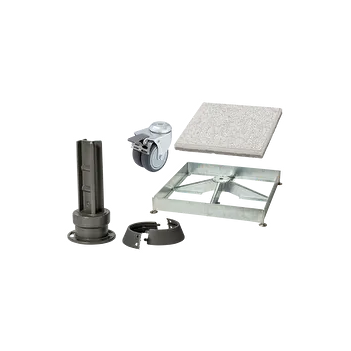 Sockelrahmen M4, 180kg inkl. Platten-Set 8 x Beton & 4 x Granitoptik & Standfus