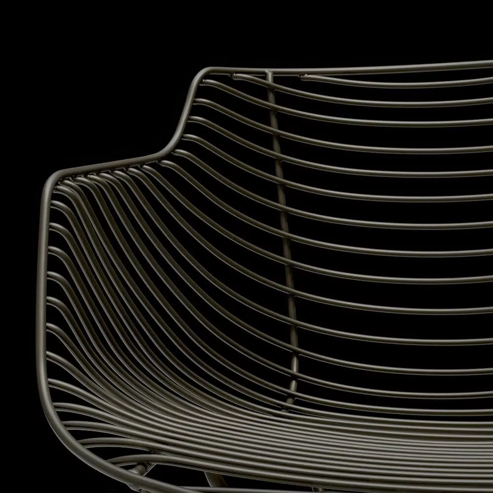 MDF Italia Flow Filo Stuhl in Bronze ohne Hintergrund