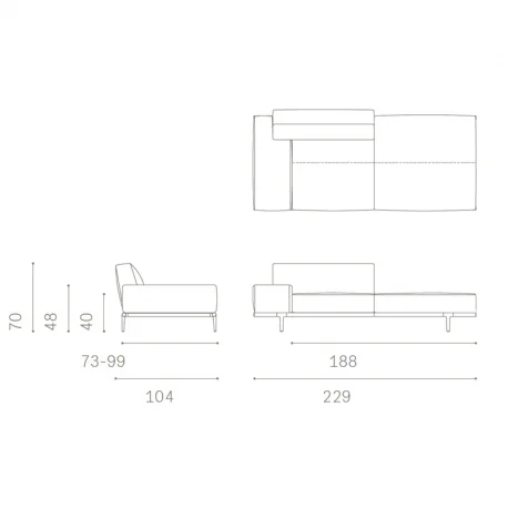 Die Let it Be Kollektion verkörpert ein modulares Einrichtungssystem das grenzenlose Konfigurationsmöglichkeiten bietet Die Möglichkeit Staufächer und Behälter an Anbausofas anzubringen erhöht die Funktionalität während die Struktur und die weichen Daunen