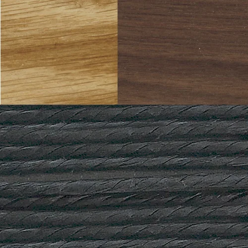 Eiche / Walnuss geölt + Kordel schwarz