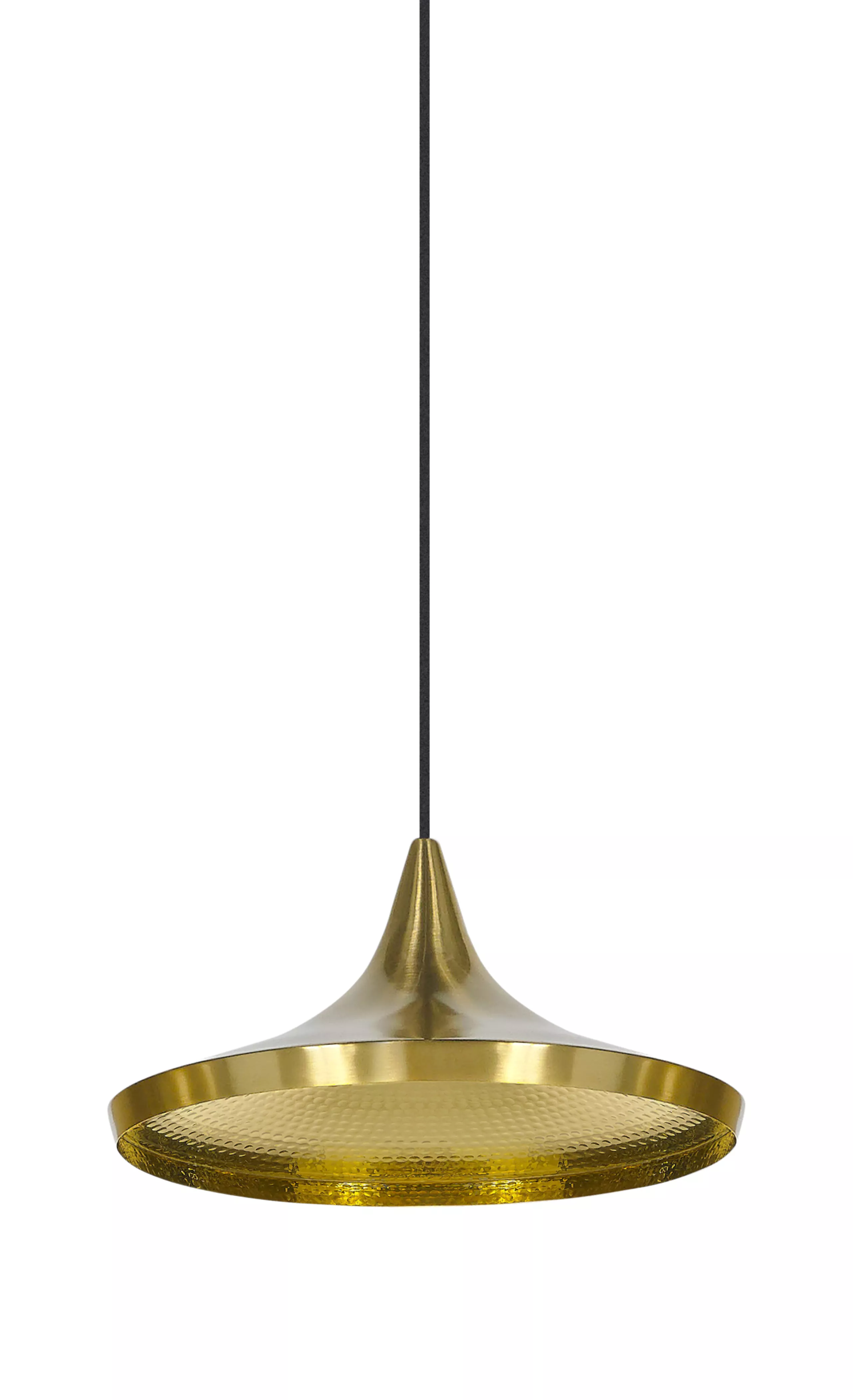 Tom Dixon Beat Wide Pendant Brass • Quick Ship