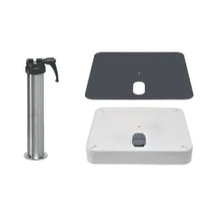 Rollensockel Z, 55kg inkl. Decorplatte anthrazit & Standrohr Z Edelstahl