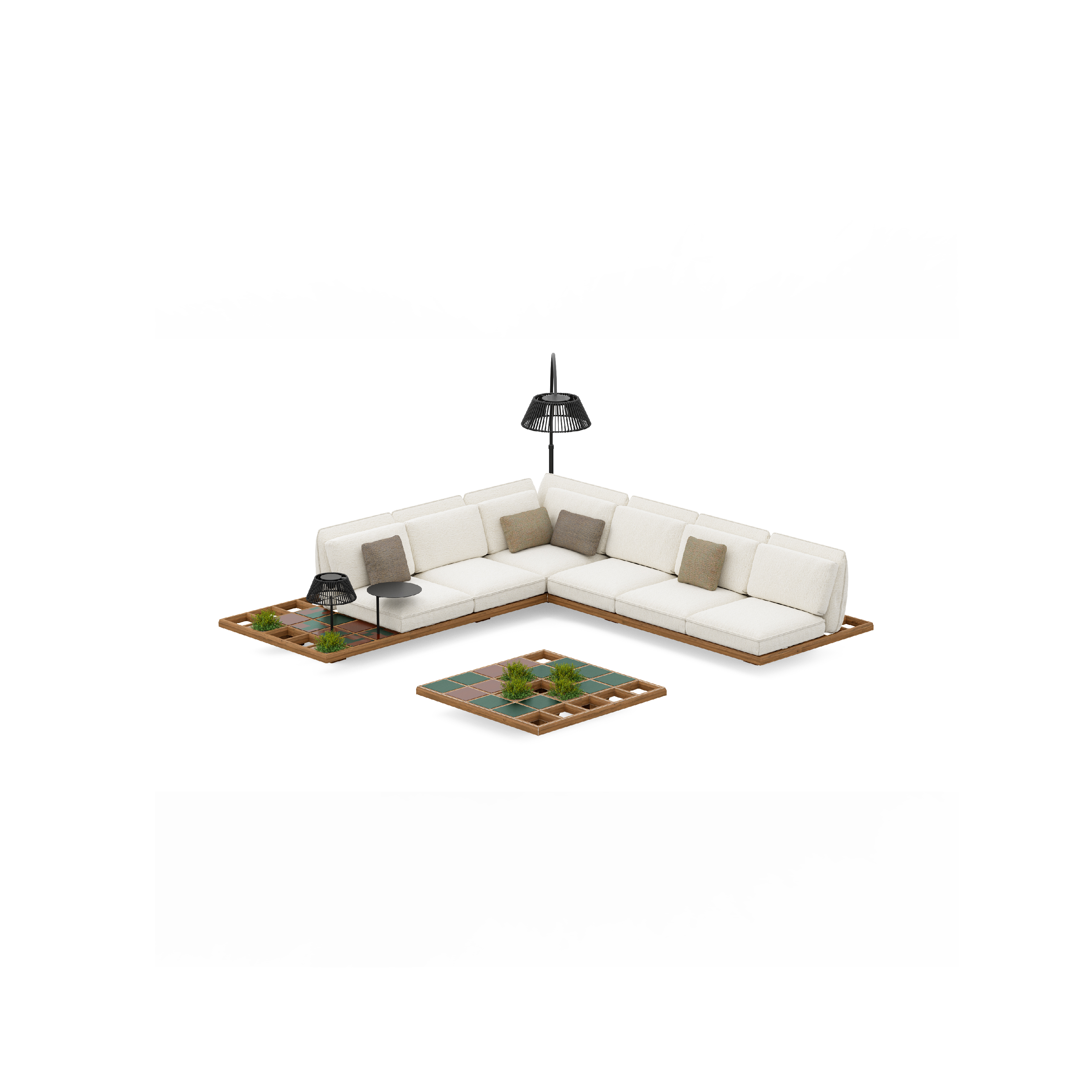 Royal Botania Mozaix Set 01 • Teakholz • inklusive Kissenset