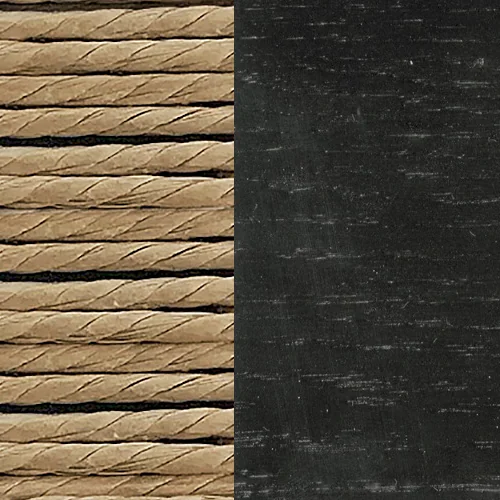 Eiche schwarz + Kordel natur