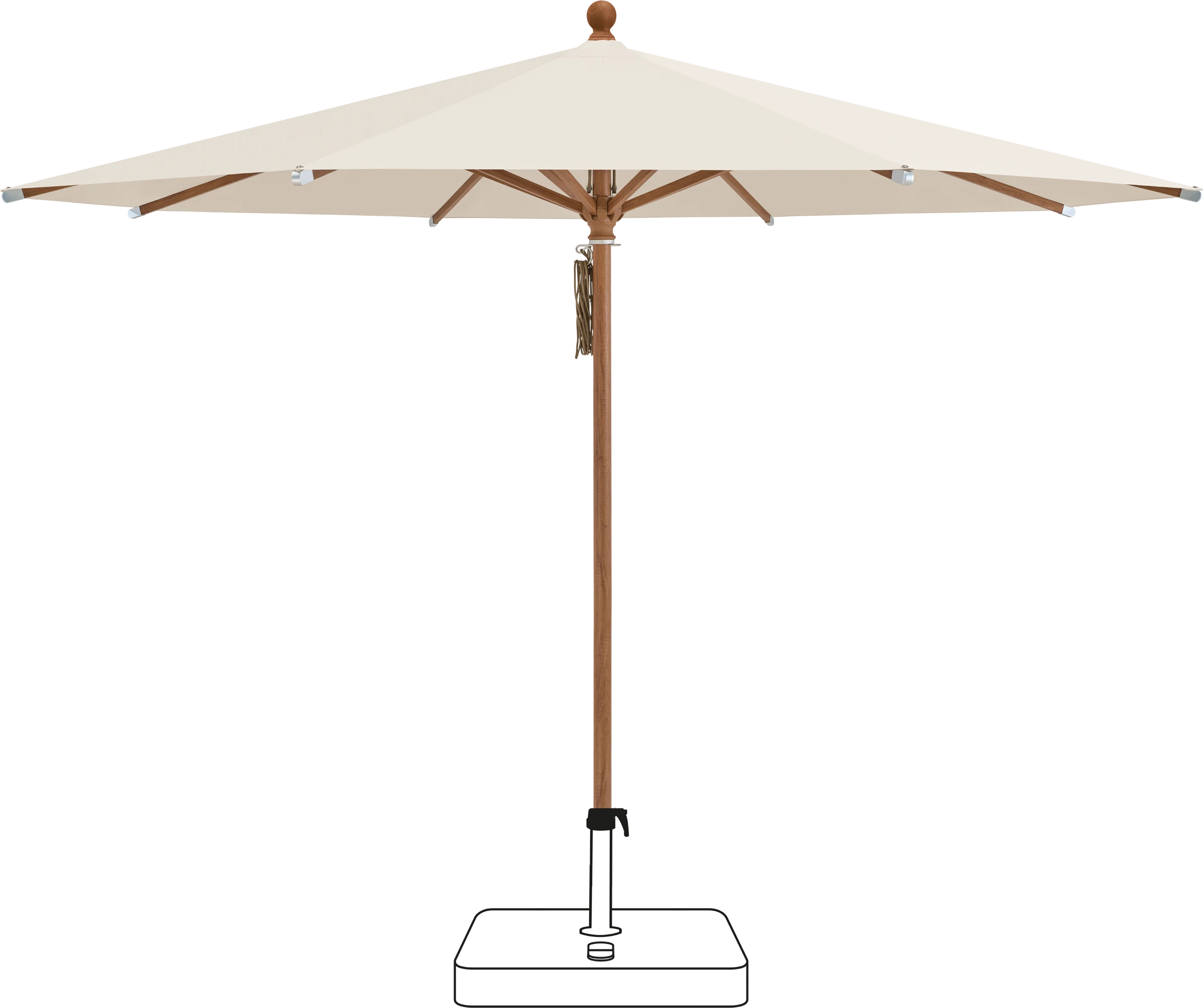 Glatz Sonnenschirm Piazza rund Ø 250 cm - Express Lieferung