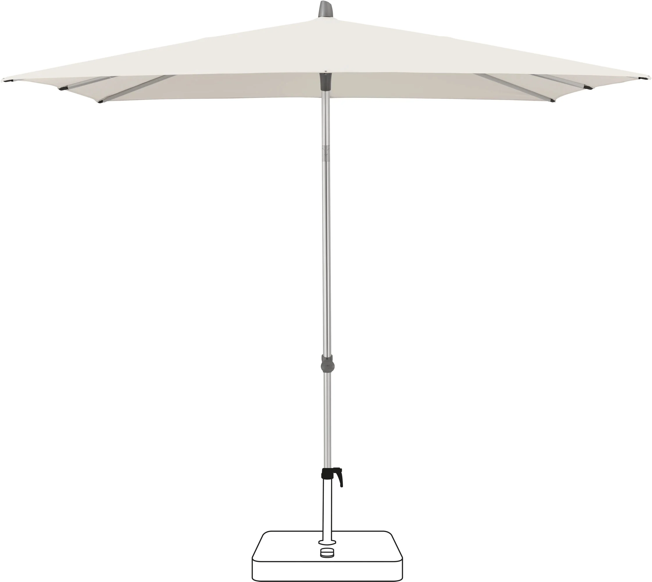 Glatz Sonnenschirm Alu-Smart 210 × 150 cm | - 15%-Outletrabatt