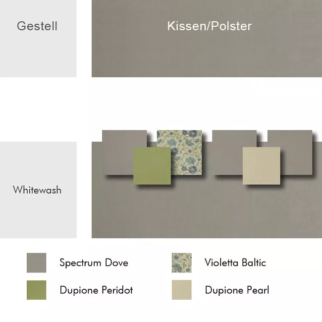 Whitewash / Spectrum Dove / Dupione Peridot