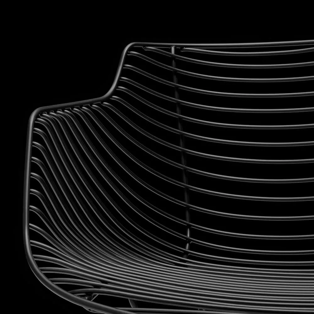 MDF Italia Flow Filo Stuhl in Schwarz ohne Hintergrund