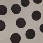 Keramik lackiert weiß mit schwarzen Punkten