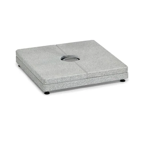 Bodenplatte 240 kg Granit grau/weiß 2-teilig