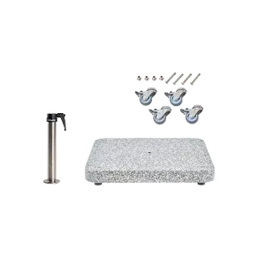 Granitsockel Z, 55kg inkl. Standrohr Z Edelstahl & Rollen-Set Edelstahl