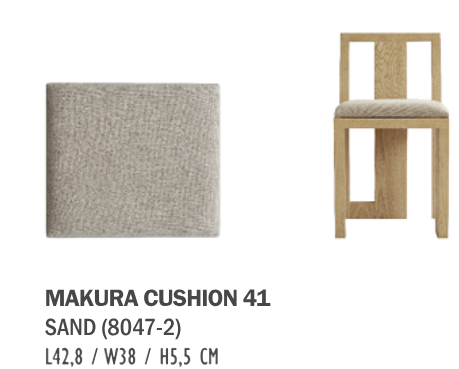 MAKURA 41: L 42,8 x B 38 x H 5,5 cm