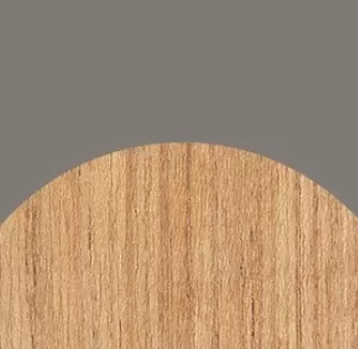 Textured matt Silver - Natural teak