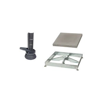 Sockelrahmen M4, 180kg inkl. Platten-Set 12 x Beton & Drehfuss M4 anthrazit