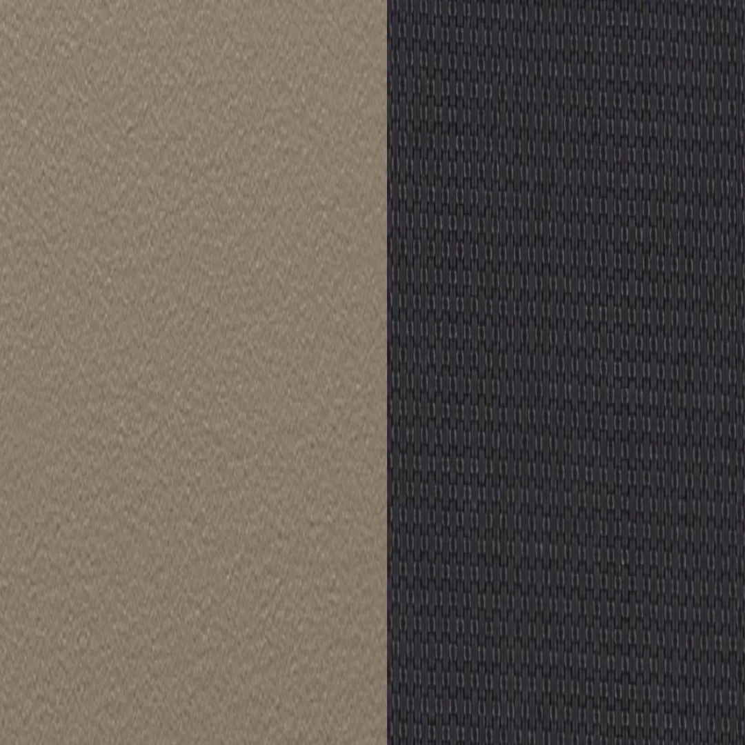 Edelstahl beschichtet Sand / Batyline Schwarz