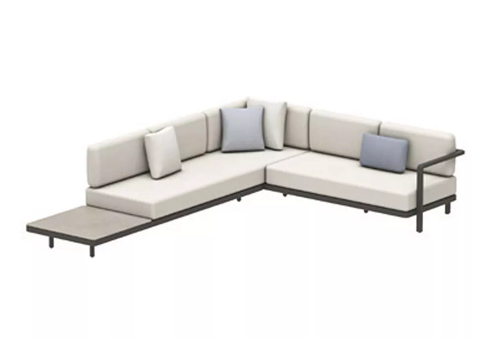 Royal Botania Red Label • Alura Lounge Ecksofa 10 mit Ablagefläche • 250 × 325 cm rechts/links