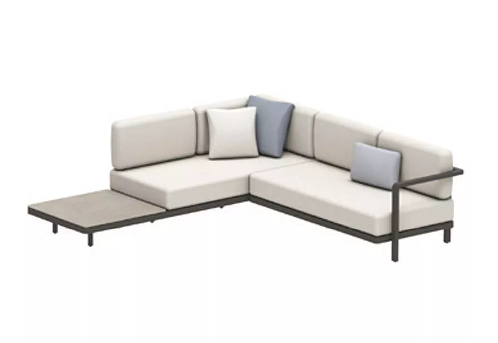 Royal Botania Red Label • Alura Lounge Ecksofa 06 mit Ablage • 250 × 245 cm rechts/links