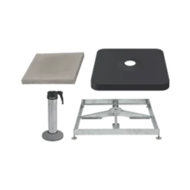 Sockelrahmen M4, 120kg inkl. Platten-Set 8 x Beton & Standrohr M4 feuerverzinkt