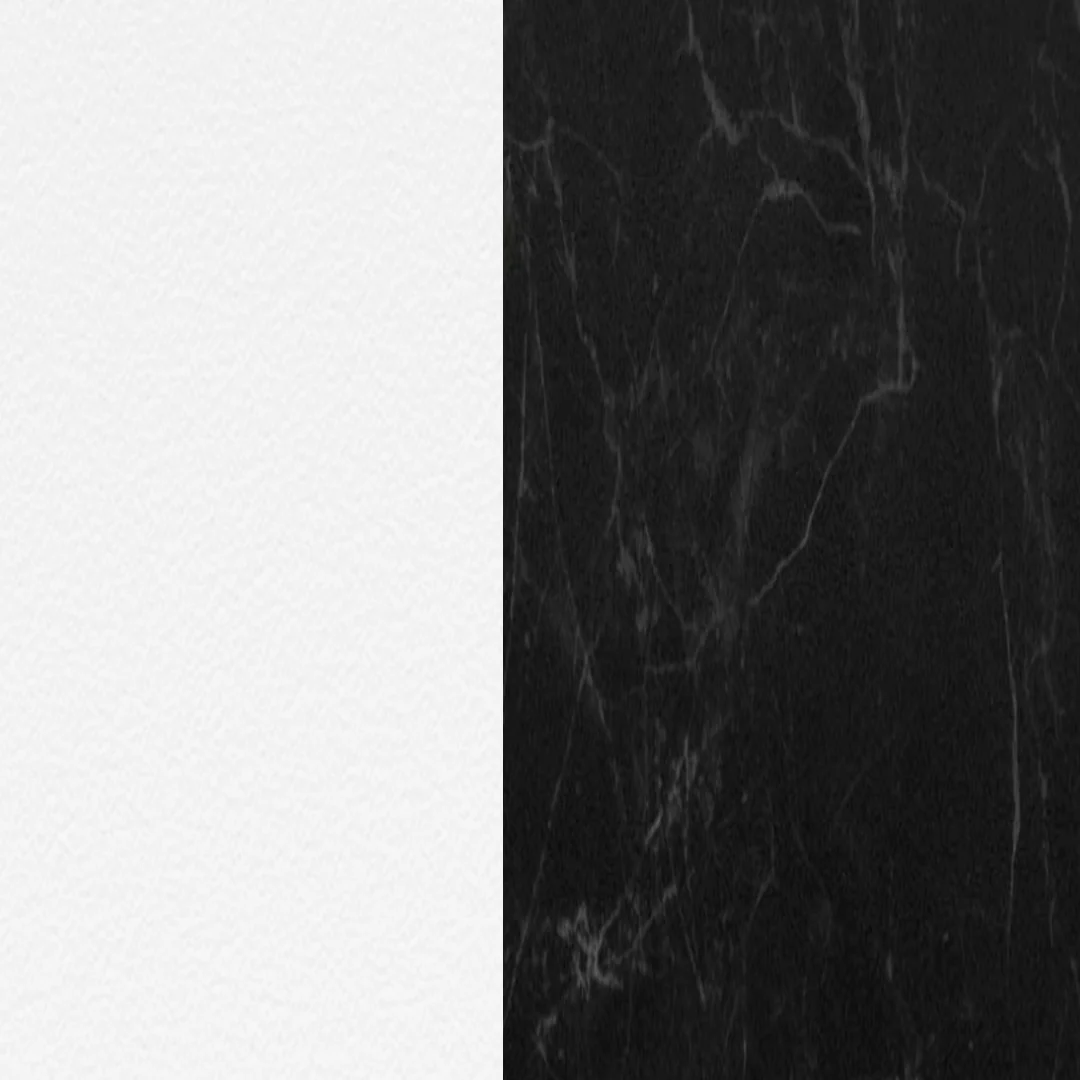 Aluminium beschichtet Weiß / Keramik Nero Marquina