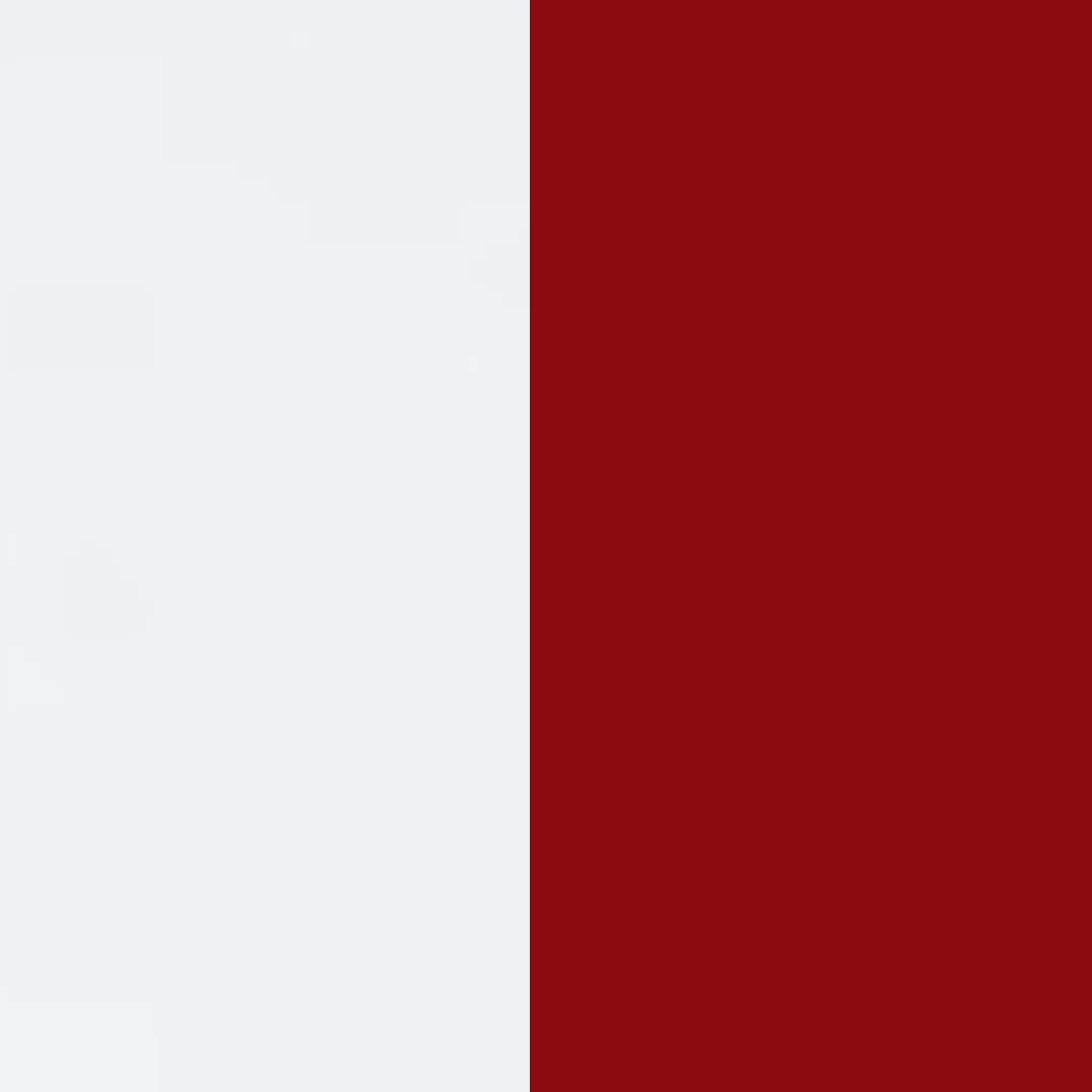 weiße Tischplatte /  Dunkelrot Rahmen (nicht als Quickship)